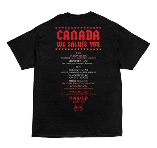 For Those About to Rock Canada PWR UP Tour T-Shirt