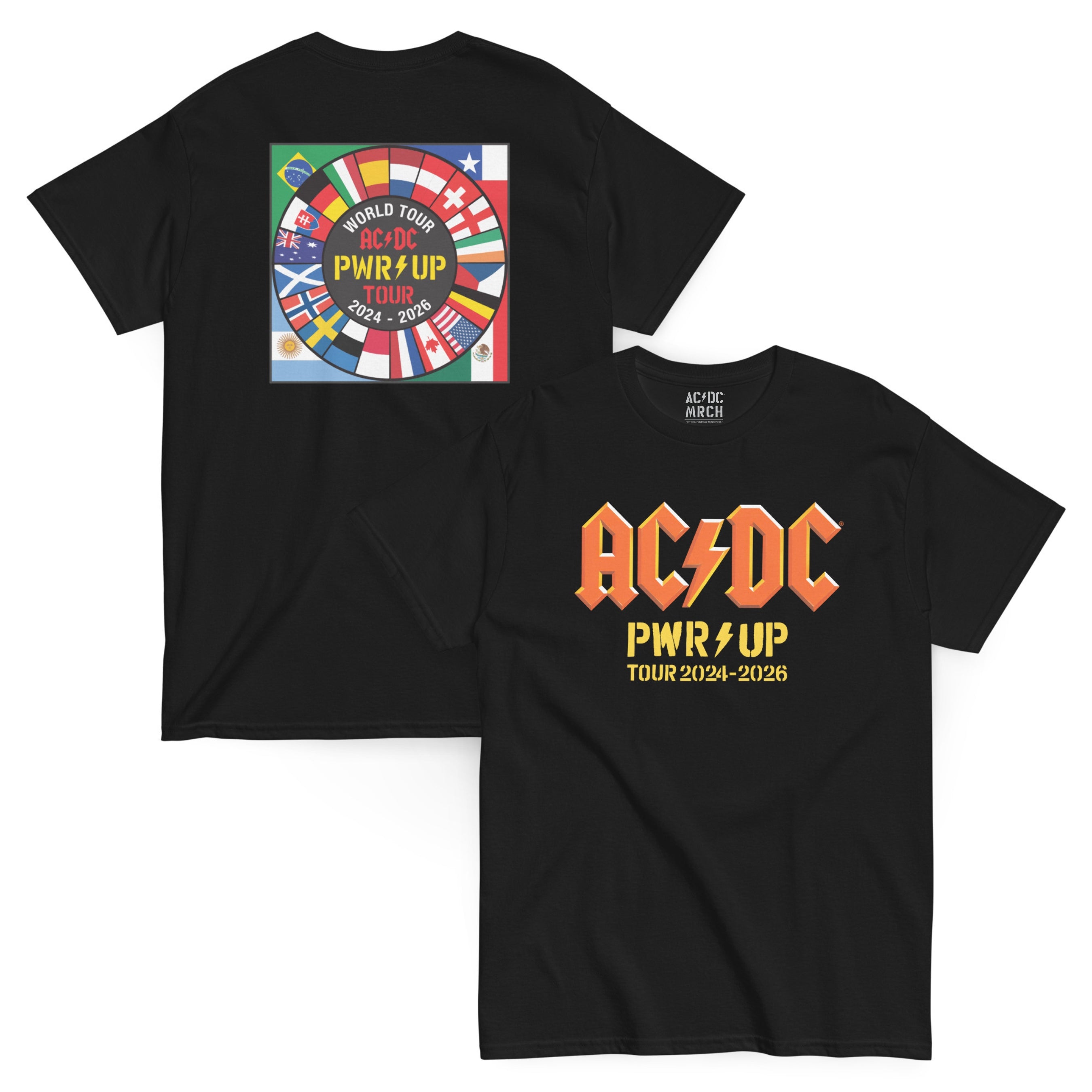 PWR UP World Tour Flags T-Shirt – AC/DC Canada Store
