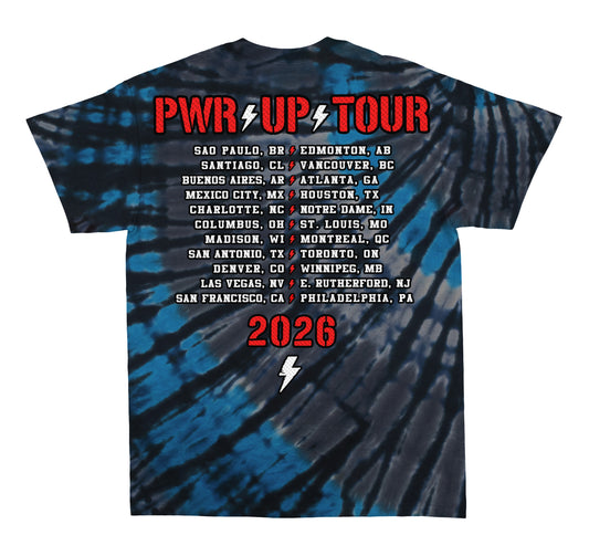 Lightning Tie Dye PWR UP Tour T-Shirt