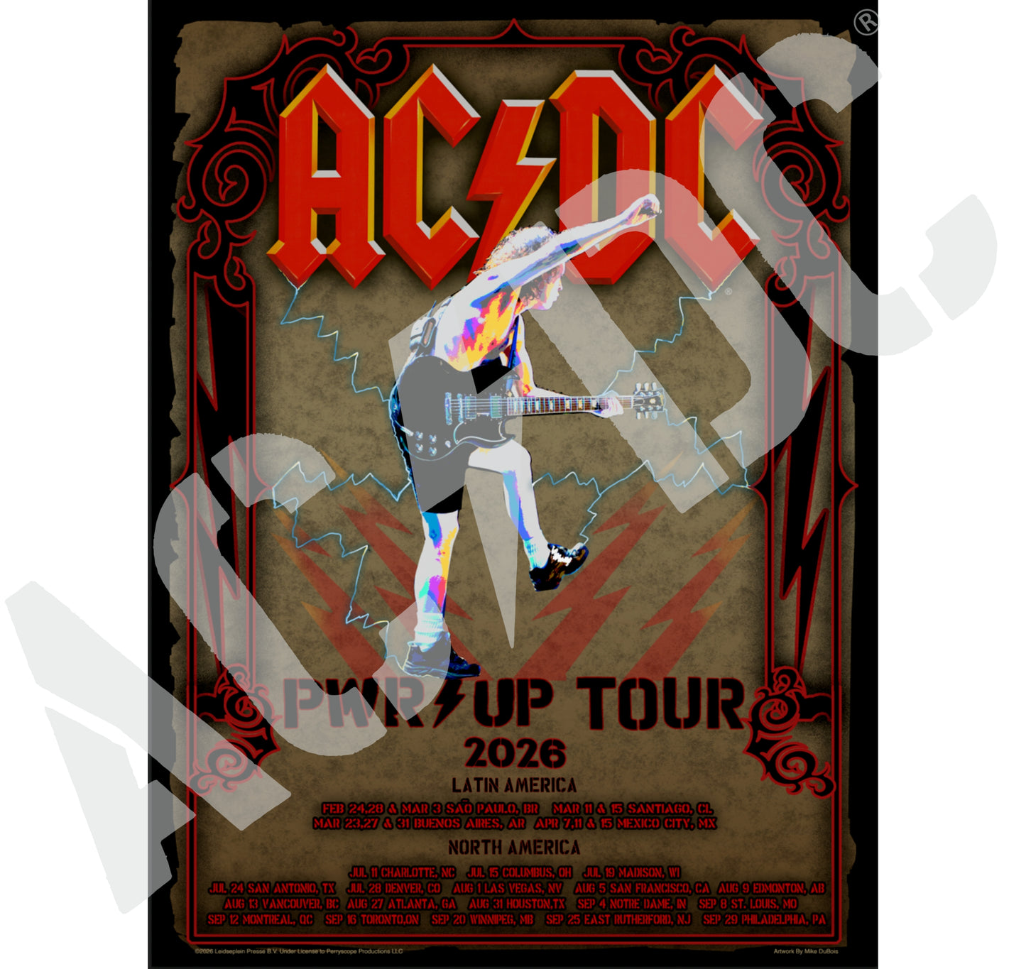 Angus Lightning PWR UP Tour Poster