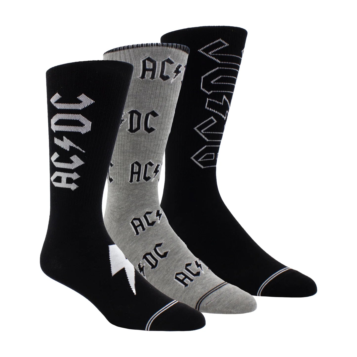 AC/DC 3 Pack Assorted Socks