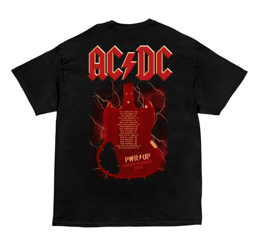Angus Guitar Double Sided PWR UP Tour T-Shirt