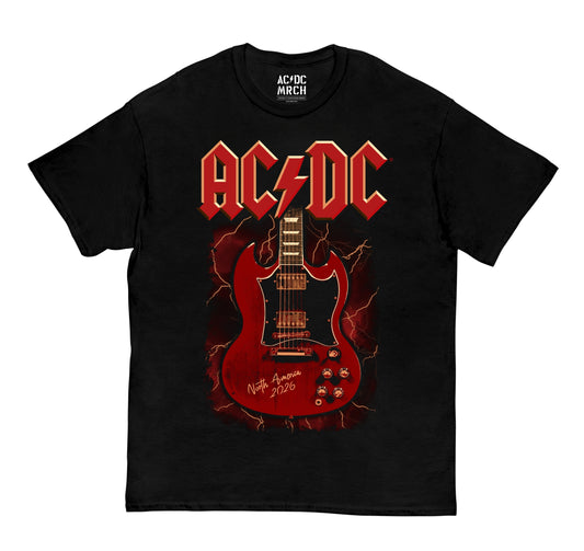 Angus Guitar Double Sided PWR UP Tour T-Shirt