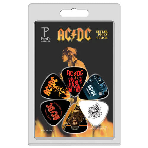 AC/DC 6 Pack Logos Guitar Picks