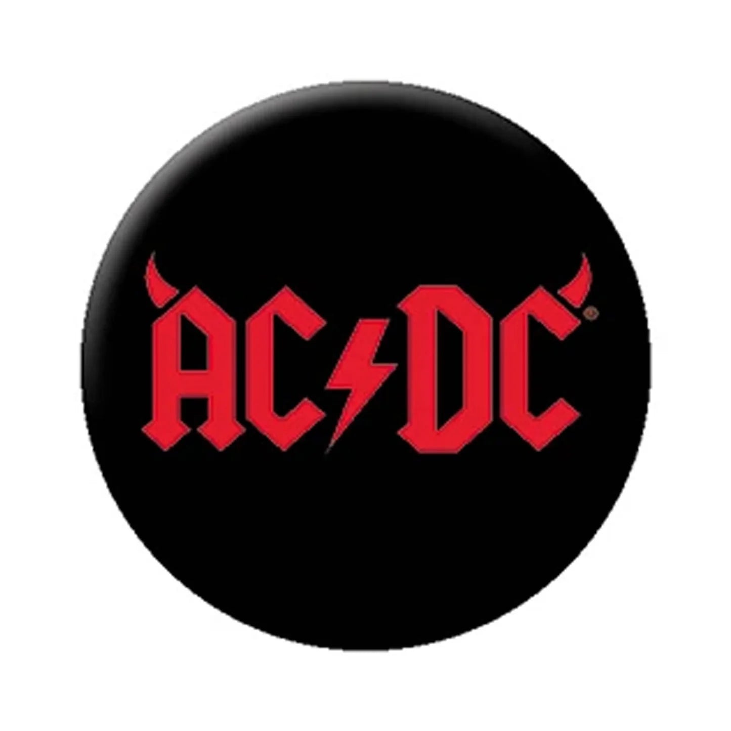 AC/DC Logo with Horns Button