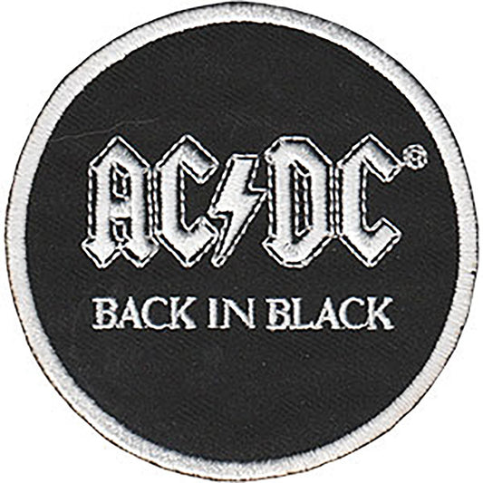 AC/DC Back in Black 3" Round Patch