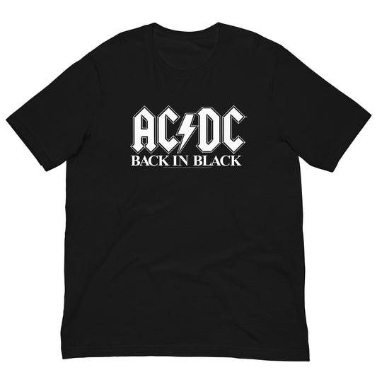 Back in Black White Logo T-Shirt